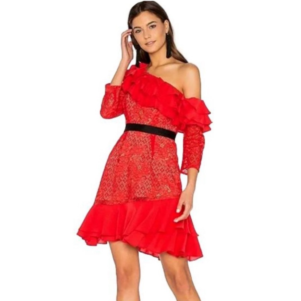 For Loves and Lemons Red Hot Chianti Off The Shoulder Size S